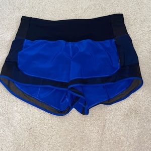 Blue lululemon mesh shorts. Length 2.5